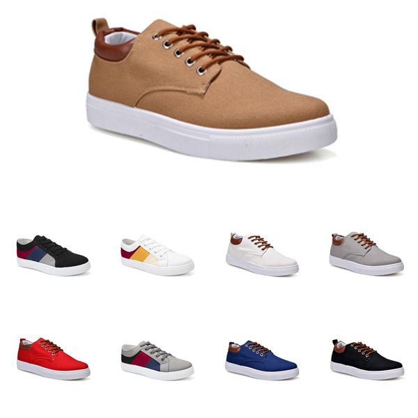 

men shoes no-brand canvas sports casual sneakers white black red grey khaki blue fashion shoes size 40-45 new style #52