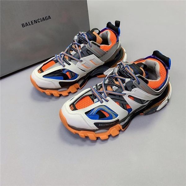 

three generations of paris daddy platform shoes 3.0 men and women couples led lights glow popular womenss shoes casual menss shoes 01, Black
