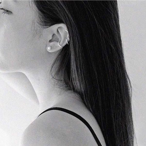 

a pair 925 sterling sliver super small ear bone ring the small ear buckle for men and women fashion earrings diameter 9-15mm, Golden