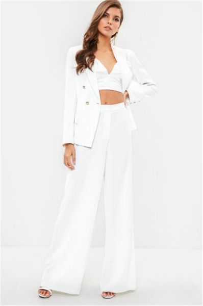 

white custom made notch lapel business formal pantsuits women full sleeve jacket+pants 2 pieces suit female pantsuit plus size, White;black