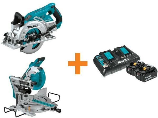

Makita 18 volt x2 lxt bru hle cordle rear handle 7 1 4 in circular aw 2