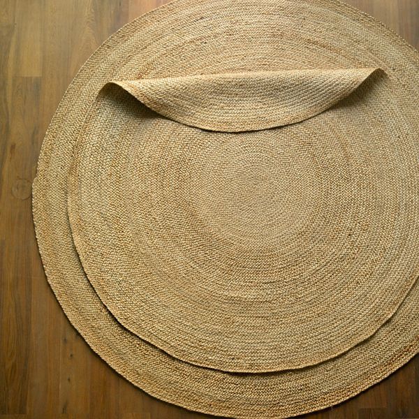 

india imported jute woven round carpet home living room coffee table simple nordic homestay wind carpet home decorator floor rug