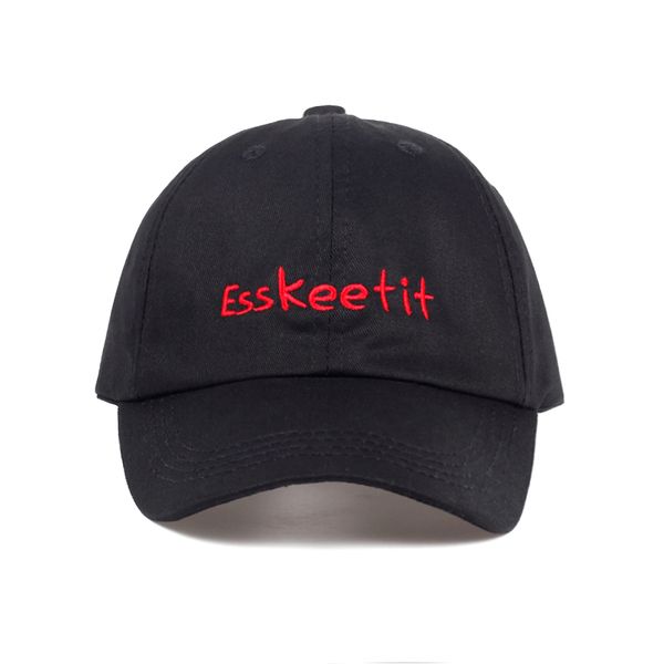 

slang terminology esskeetit cap popular language dad hat lets get it 100% cotton baseball cap embroidery snapback hat bone, Black;white