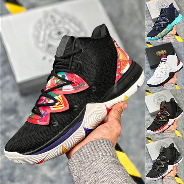 

2019 High Quality Trendy Kyrie Five 5 Zoom Irving 5s Mens Basketball Shoes Purple Green Gold Magic Designer Men Sneakers Trainers Size 40-46