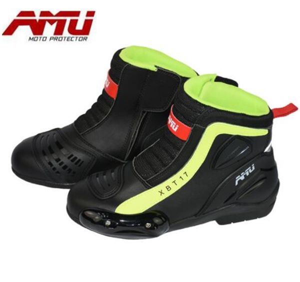 

amu motorcycle boots microfiber leather motocross boots men moto riding shoes motorcycle protection breathable moto