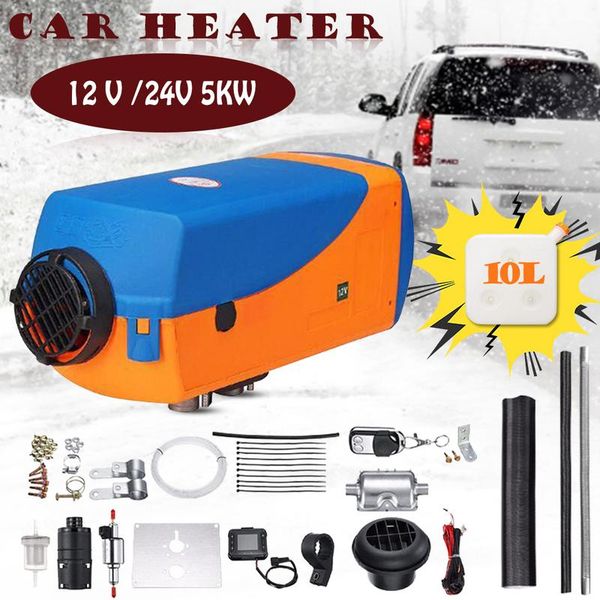 

car heater 5kw 12v/24v air diesels heater parking with remote control lcd monitor for rv motorhome trailer trucks boats