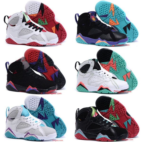 

2020 children sneakers quality kids 7 vii basketball men'shoes boys girls kids athletic basketball shoes 28-35, Black