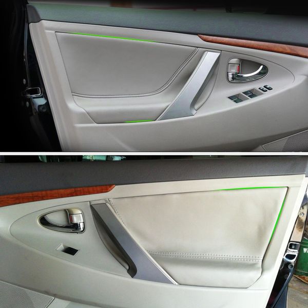 

car interior door panel microfiber leather cover trim for camry 2006 2007 2008 2009 2010 2011 2012