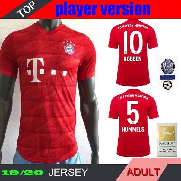 

player version 19 20 bayern munich james soccer jersey 2019 2020 lewandowski muller jersey hummels football shirt men uniforms, Black;yellow