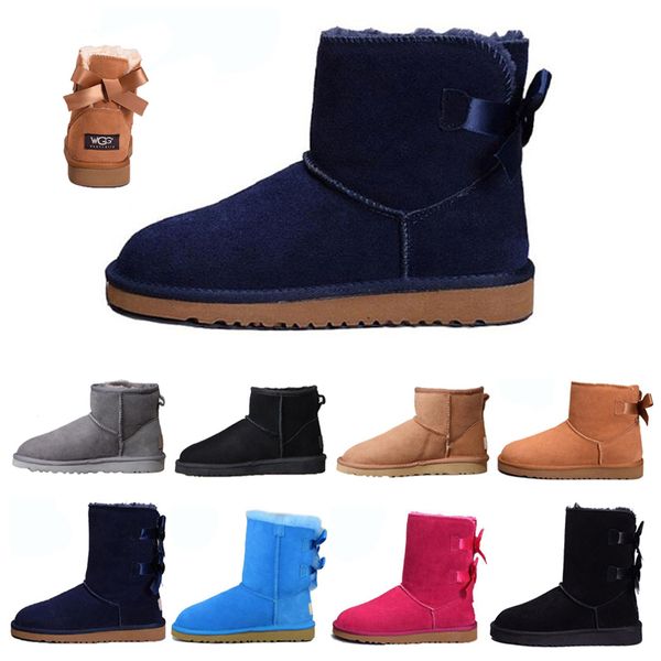 

classic half knee boots ankle navy high chestnut black blue coffee wo bows black khaki women boots girl snow boots size 36-41