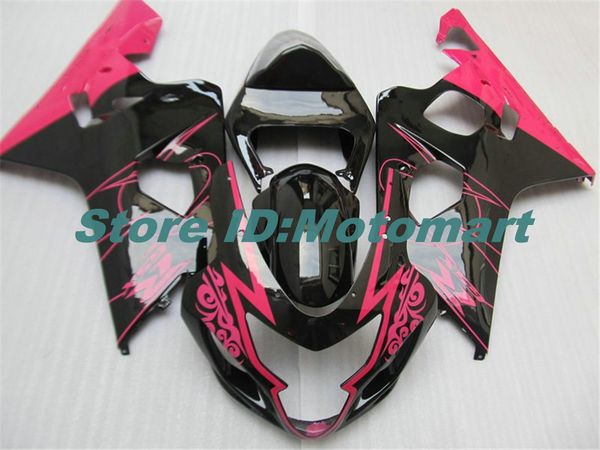 Kit carenatura moto per SUZUKI GSXR600 750 K4 04 05 GSXR 600 GSXR 750 2004 2005 set carenature rosa nero SF125