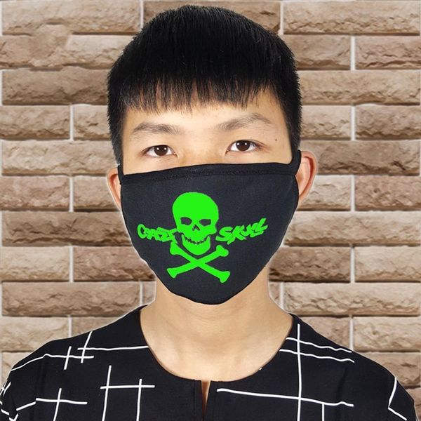 

женщина мужчина glow в dark skull испуганных маски черной маска роты половина лицо маскарад косплей маска diy партия украшение lead, Black;white