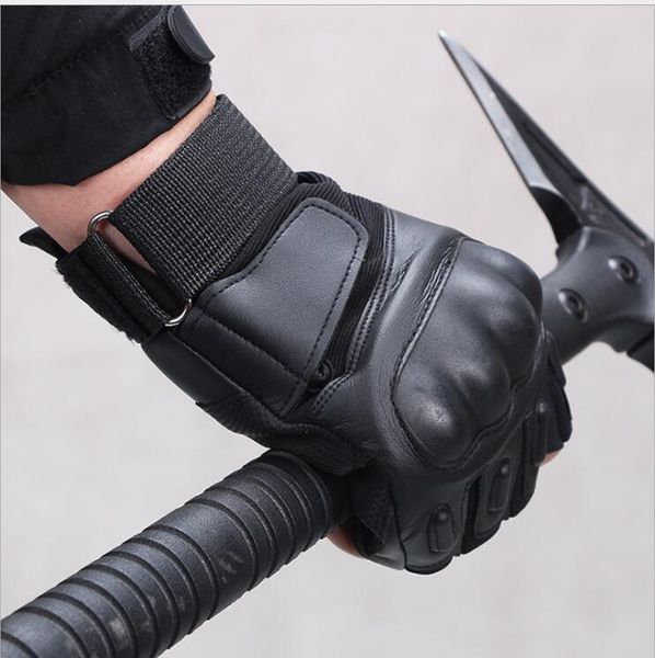 

motorcycle gloves touch screen goatskin leather real genuine cycling all season moto glove men racing motorbike, Black