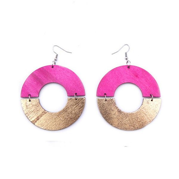 

wood queen africa fashion lady navy blue contrast color drop earrings women bohemia african wooden diy jewelry vintage accessory, Silver