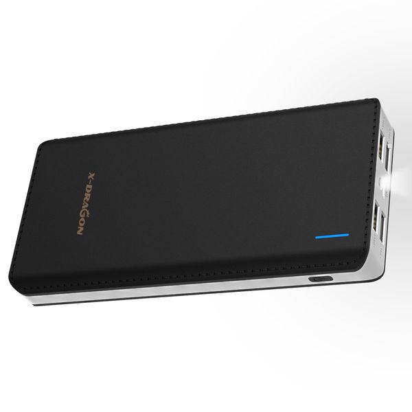 

24000mah power bank 4 usb output external battery pack with flashlight for iphone x xiaomi samsung huawei honor