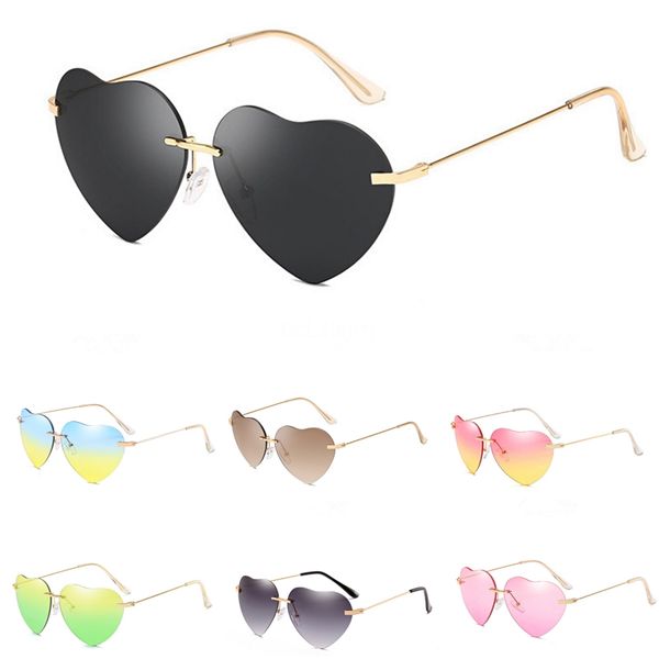 

hooldw 2020 новый без оправы в форме сердца sunglasee девочек любовь сердце формы солнцезащитные очки детей на открытом воздухе путешествия, White;black