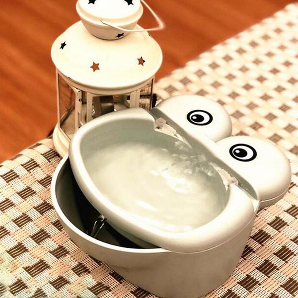 

adeeing automatic pet water fountain electric frog water dispenser for cat dog