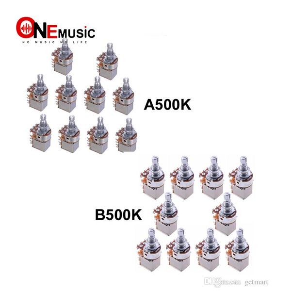

10pcs A500K / B500K защелкивающиеся гитарных управления Горшок Потенциометр гитары