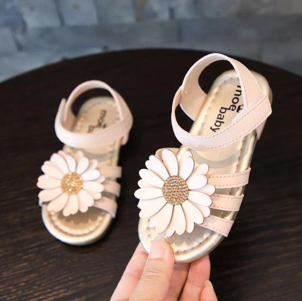 

summer children shoes for girls cute flower baby sandals kids shoes girls sandals toddler baby pink white princess, Black;red