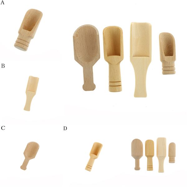 

mini wooden scoops bath salt spoon candy flour spoon scoops kitchen utensils bath shower spa tool laundry detergent