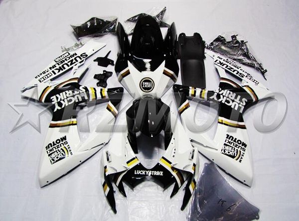 

new abs motorcycle full fairings set fit for suzuki gsx-r600 gsx-r750 600 750 k6 gsxr 2006 2007 06 07 custom black white luster