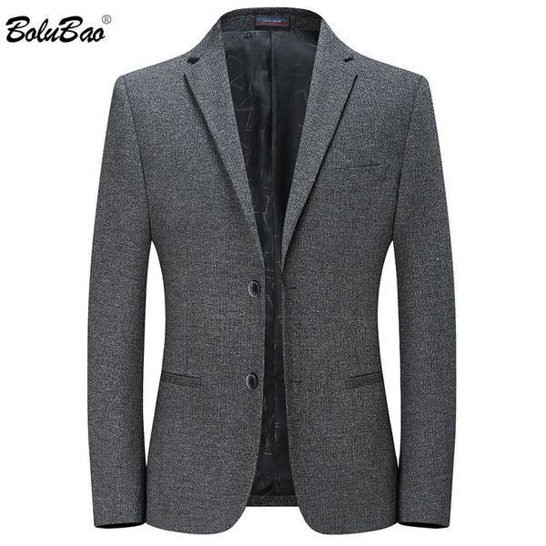 

bolubao new men business casual blazers autumn men's slim fit suit coats fashion brand male knitting solid color blazers coat, White;black