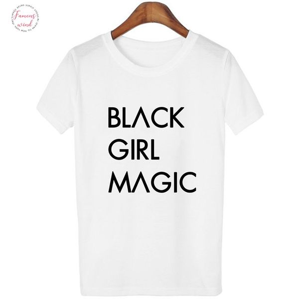 

summer tshirt letter women new arrivals black girl magic letters tshirt women vogue harajuku streetwea funny t shirts women top, White