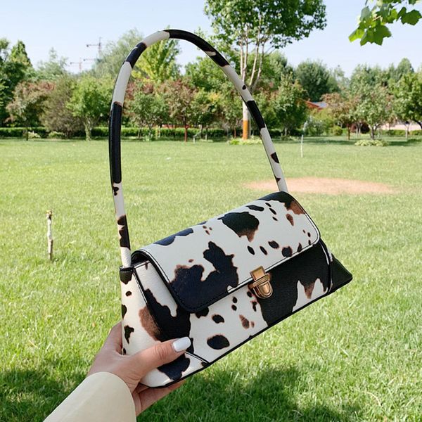 

bags for women 2020 french romance baguette bag vintage cow print bag small white handbag shoulder