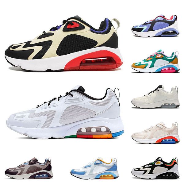 

2020 mens running shoes 200 fashion grey black white mystic green royal pulse university red 200s sports sneakers trainers size 40-45