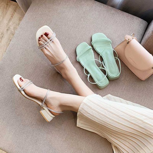 

block heels ankle strap clear sandals comfort shoes for women all-match large size suit female beige med slip-on loafers summer, Black