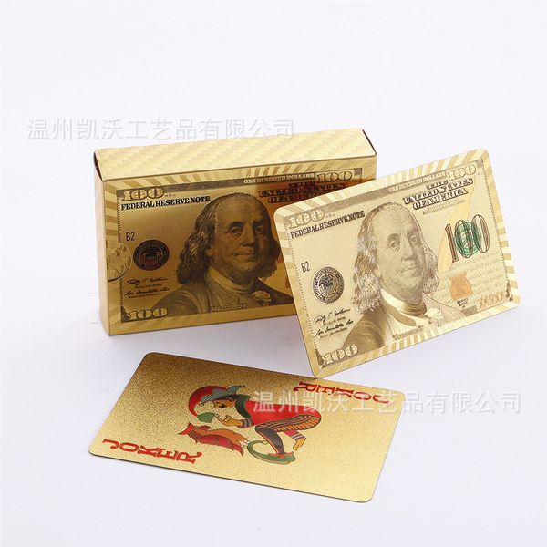

завод прямая gold foil poker доллар новый printing доллар золотой покер