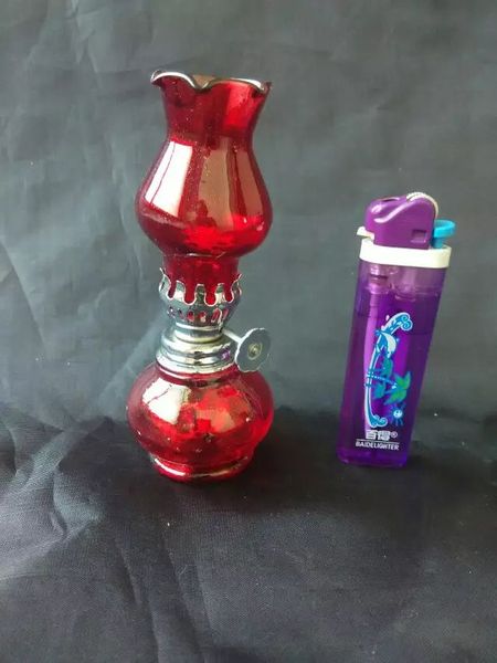 Lâmpada de álcool de vidro colorido Bongs Oil Burner Pipes Tubulações De Água Tubulação De Vidro Oil Rigs Smoking Livre Shippin