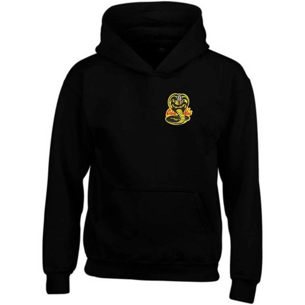 

cobra kai hoodie small the karate kid sweep the leg classic movie men sweatshirt, Black