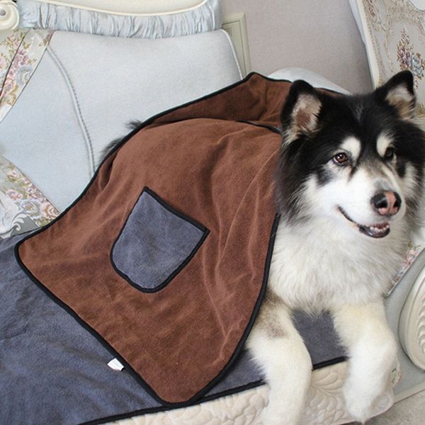 

1pcs собака кошка щенок pet полотенце микрофибры strong поглощающее водяная баня товары для домашних животных полотенца сухих волос собака п