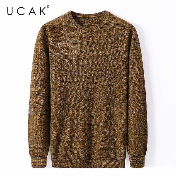 

ucak brand solid color o-neck sweaters mens clothes autumn winter fashion style streetwear sweater homme casual pullover u1089, White;black