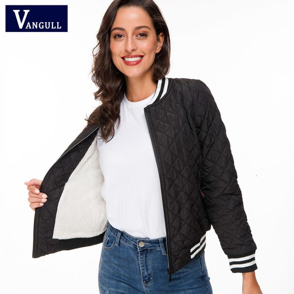 

vangull autumn new parkas basic jackets ladies coat winter women outerwear short wadded jacket female padded parka overcoat y190926, Black;white