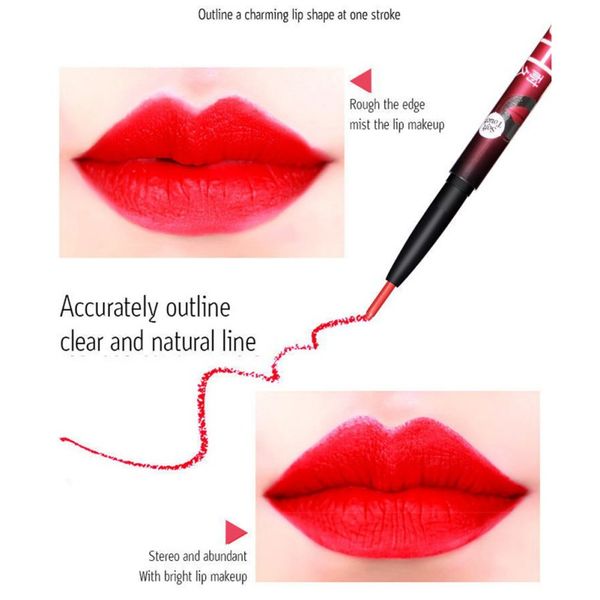 

automatically rotate lip liner waterproof lasting lip liner pencil set beauty makeup stick for women