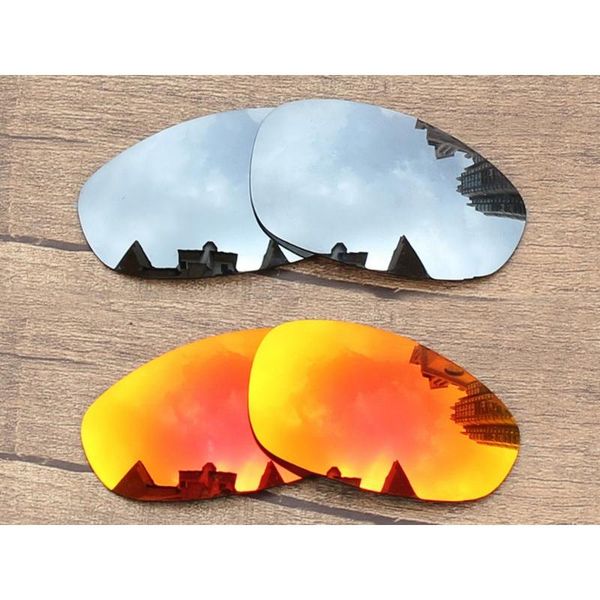

vonxyz 2 pairs ruby mirror & chrome mirror polycarbonate replacement lenses for- juliet frame