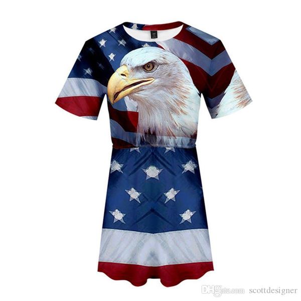 

women summer designer flora dresses american 3d print crew neck short sleeve women clothing fashion casual apparel, White;black