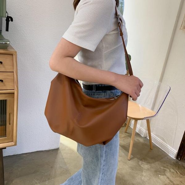 

women's bag new casual pu large capacity fold crossbody handbag