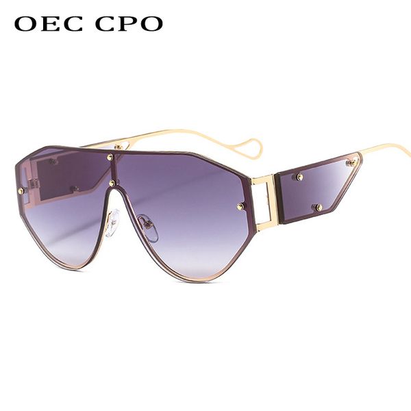 

luxury rimless sunglasses women brand designer one piece lens metal frame fashion unique sun glasses man gradient eyewear shades, White;black