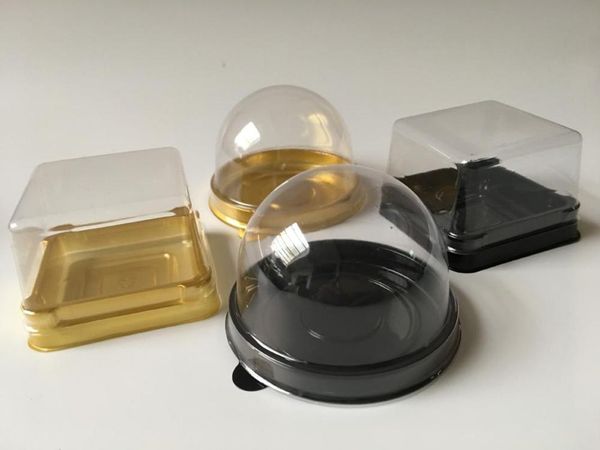 

50/100/200sets clear plastic wedding cupcake boxes for bridal shower christmas party gift boxes cake dome packaging favors