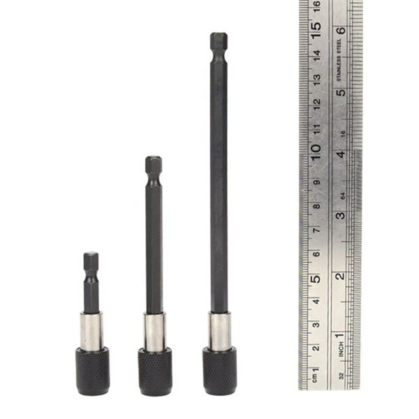 

60mm/100mm/150mm magnetic screwdriver extension bit quick release 1/4 hex shank tools holder tool drill bits set