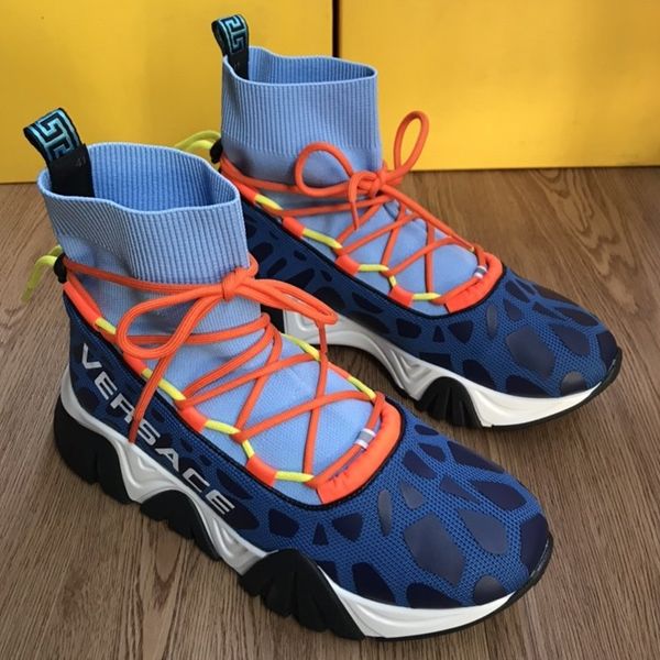 

france high-end brand casual shoes mens printed letters fashion style air basketball shoes,with original box, f5, Black