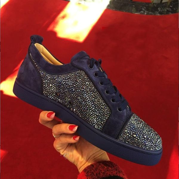 

фиолетовый strass + замша юниор red bottom кроссовки высокого качества дешевые оригиналы повседневный марка свадьба дизайн спорт с коробкой, Black
