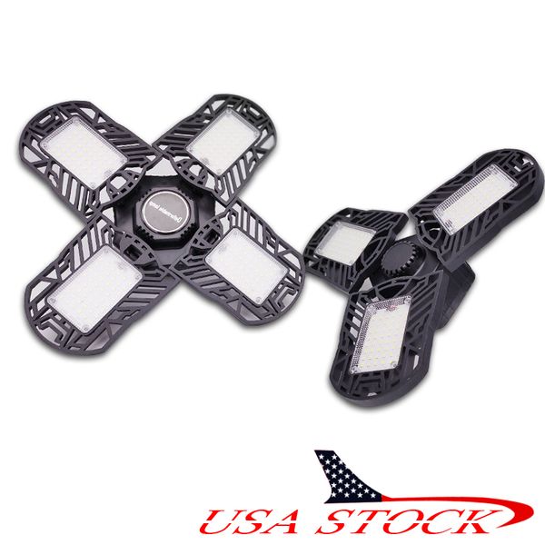 

crestech led garage light e26 60w garage ceiling lights led shop light 6000k daylight 3 adjustable panels ultra-bright led light