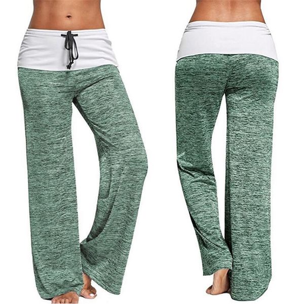 

pants women 2019 fashion new elastic patchwork tie outdoor leisure wide-legged pants vestidos pantalon femme, Black;white