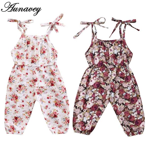 

new 2020 newborn toddler baby girls clothes flower print romper jumpsuit sun suit outfits 0-3 t, Blue