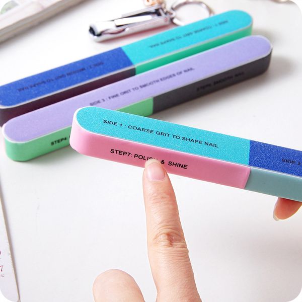 

six-sided polishing file nail tool creative printing nail file sanding professional drop shipping 1j16