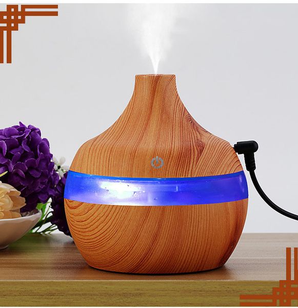 

2019 new 300ml anion wood-grain usb humidifier ball humidifier droplet humidifier pipe wood-grain aromatherapy machine mist maker